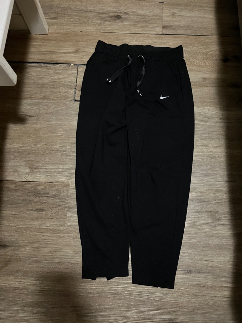 Nike Black Jogger Pants with White Swoosh